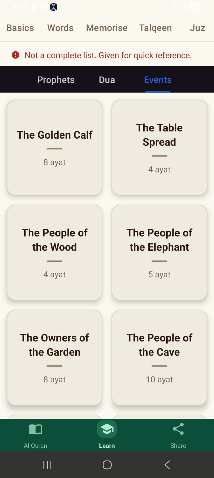 Historical events in the Quran